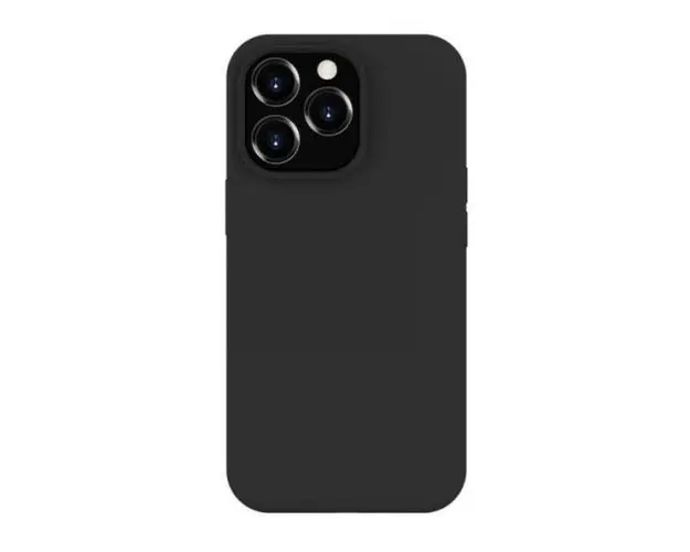 Protectie Spate Lemontti Liquid Silicon MagCharge pentru Apple iPhone 14 Pro Max (Negru)