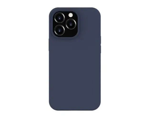 Protectie Spate Lemontti Liquid Silicon MagCharge pentru Apple iPhone 14 Pro Max (Albastru inchis)