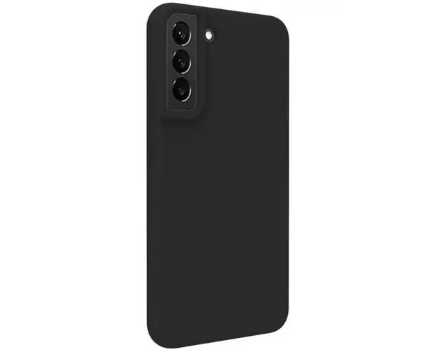 Protectie spate Lemontti Liquid Silicon pentru Samsung Galaxy S22 Plus (Negru)