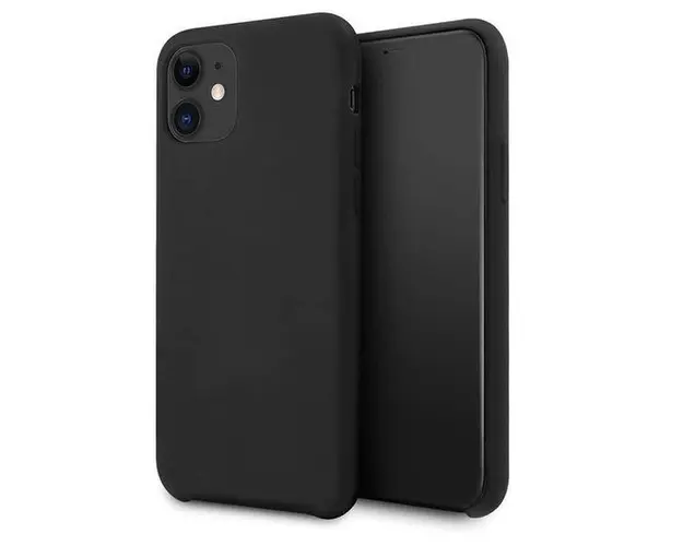 Protectie Spate Lemontti Silicone Lite LEMHSLIXIIMN pentru Apple iPhone 12 Mini (Negru)