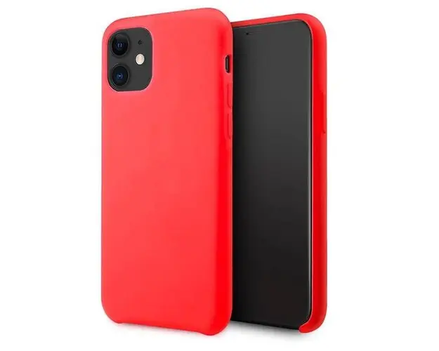 Protectie Spate Lemontti Silicone Lite LEMHSLIXIIMR pentru Apple iPhone 12 Mini (Rosu)