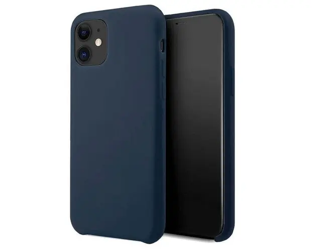 Protectie Spate Lemontti Silicone Lite LEMHSIXIIMABS pentru Apple iPhone 12 Mini (Albastru)