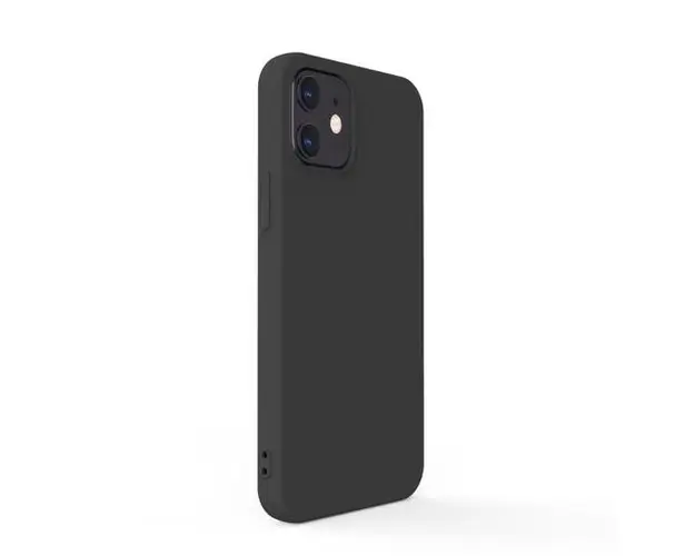 Protectie Spate Lemontti Silicon Soft Slim LEMSSXIIMBK pentru Apple iPhone 12 Mini (Negru)