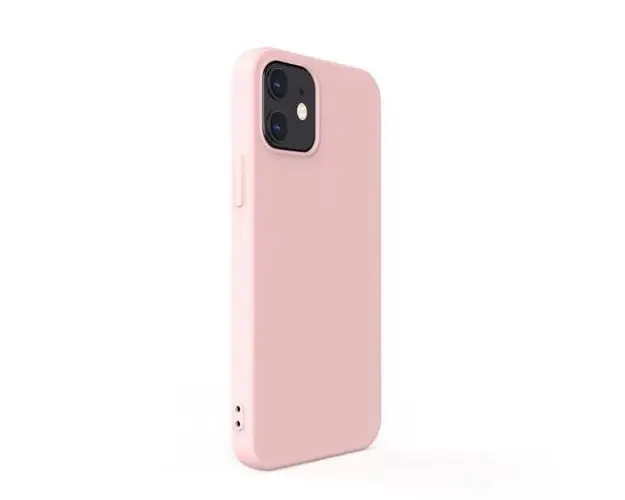 Protectie Spate Lemontti Silicon Soft Slim LEMSSXIIMPS pentru Apple iPhone 12 Mini (Roz)