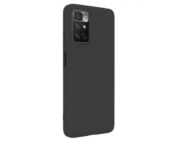 Protectie Spate Lemontti Silicon Silky pentru Xiaomi Redmi Note 11 (Negru)