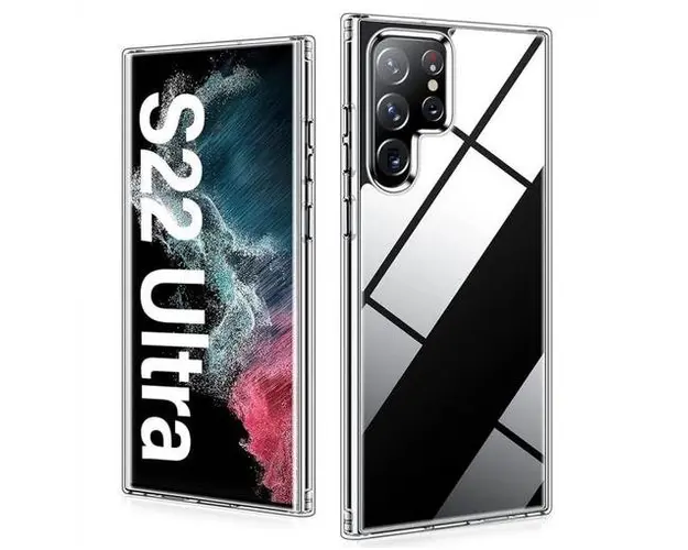 Protectie Spate Lemontti Silicon pentru Samsung Galaxy S22 Ultra (Transparent)