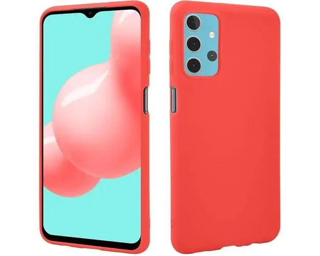 Protectie Spate Lemontti Silky LEMSLKA325GR pentru Samsung Galaxy A32 (Rosu)