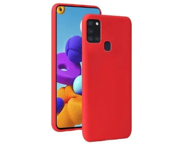 Protectie Spate Lemontti Silky LEMHSA21SR pentru Samsung Galaxy A21s (Rosu)