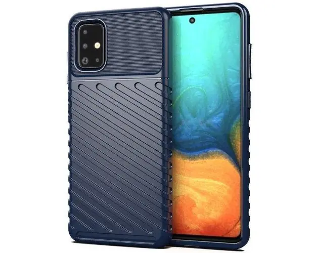Protectie Spate Lemontti Thunder LEMHTCA21SABS pentru Samsung Galaxy A21s (Albastru)