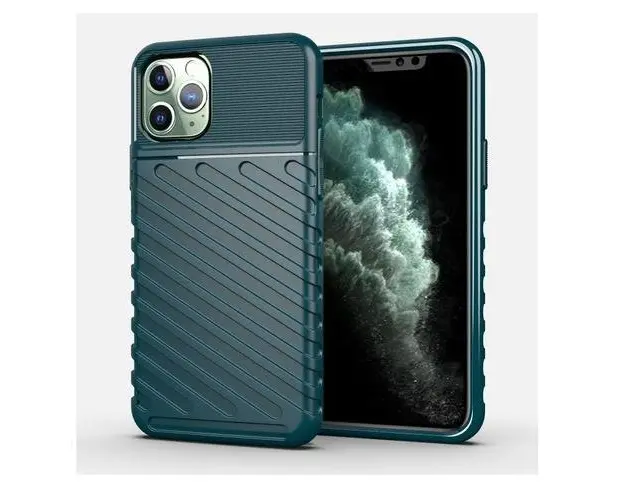 Protectie Spate Lemontti Thunderbolt EDA00150906C pentru Apple iPhone 11 Pro (Verde Inchis)