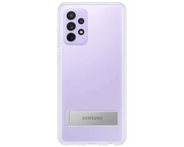 Protectie Spate Samsung Clear Standing Cover EF-JA725CTEGWW pentru Samsung Galaxy A72, Functie stand (Transparent)
