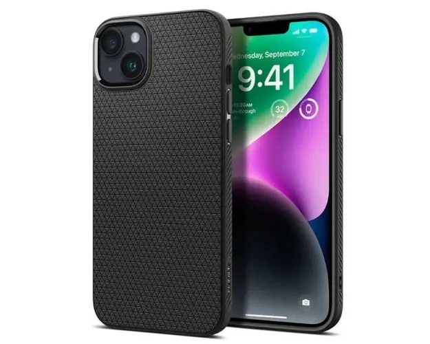 Protectie spate Spigen Liquid Air pentru Apple iPhone 14 (Negru)