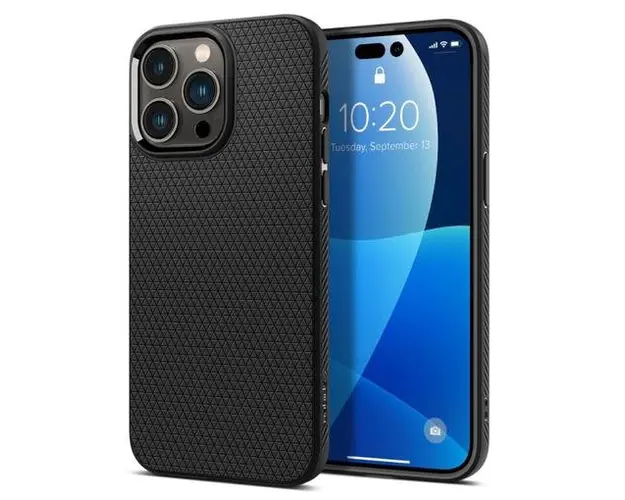 Protectie Spate Spigen Liquid Air pentru Apple iPhone 14 Pro Max (Negru)