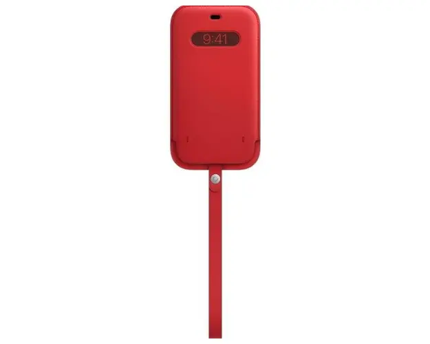 Protectie Toc Apple Leather Sleeve with MagSafe (PRODUCT)RED mhyj3zm/a pentru Apple iPhone 12 Pro Max (Rosu)