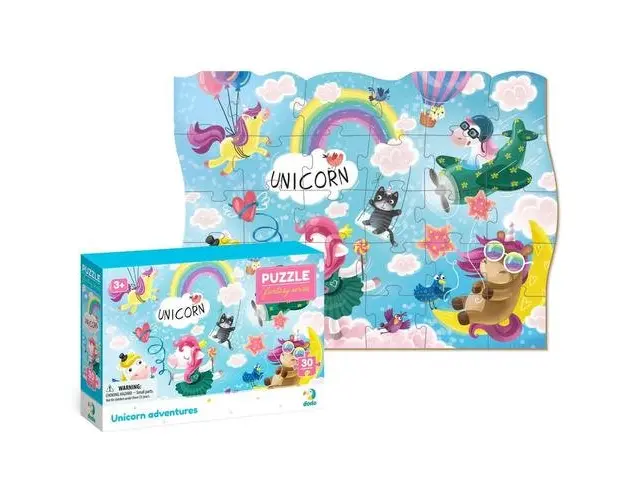Puzzle - Aventurile magice ale unicornilor (30 piese)