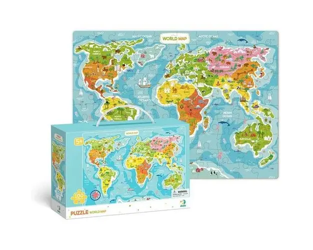 Puzzle - Continentele lumii (100 piese)