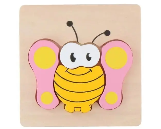 Puzzle din lemn Marionette Fluture 5 piese