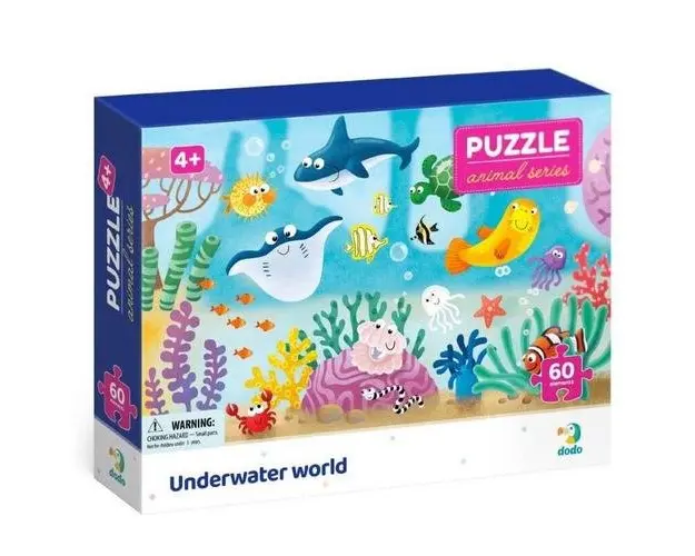 Puzzle - Distractie cu animalute marine ( 60 piese)