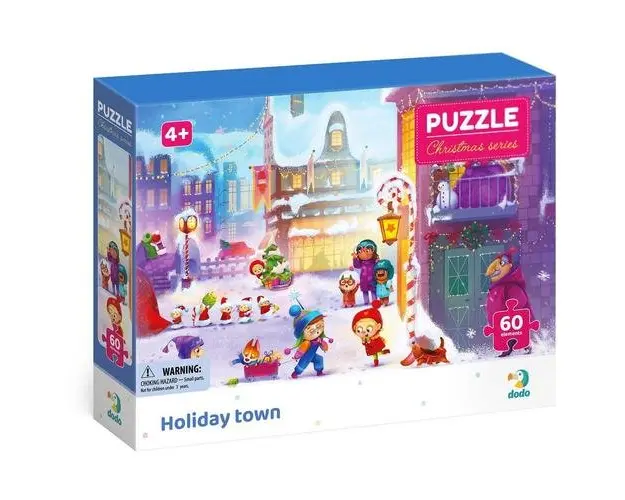 Puzzle - Orasul pregatit de Craciun (60 piese)