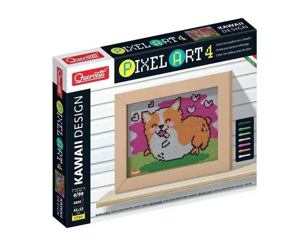 Joc Quercetti Pixel Art Kawaii 4 planse Design Corgi