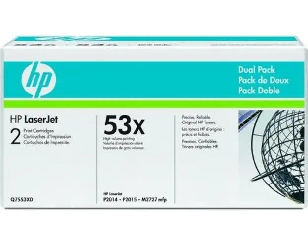 Toner HP Q7553XD (Negru - Pachet dublu)