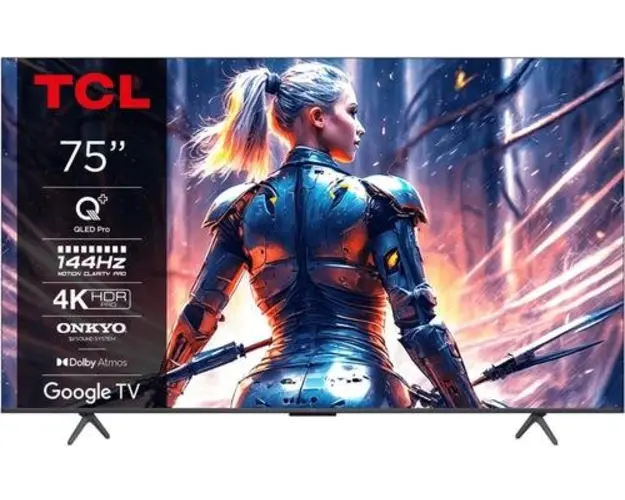 Televizor QLED TCL 190 cm (75inch) 75T8B, Ultra HD 4K, Smart TV, WiFi, CI+