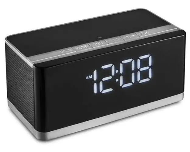 Radio cu ceas Platinet PMGC10A, Bluetooth (Negru/Argintiu)