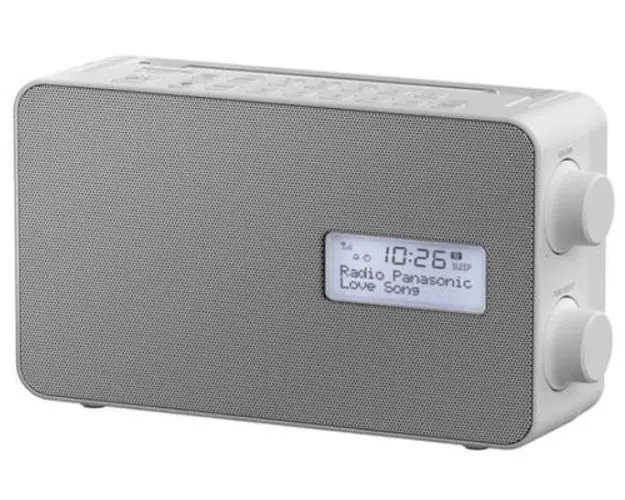 Radio FM Panasonic RF-D30BTEG-W, DAB+, BT, Ceas cu alarma (Alb)