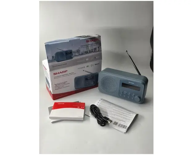 Radio portabil digital Sharp Tokyo, DAB+, FM RDS, Bluetooth, Albastru