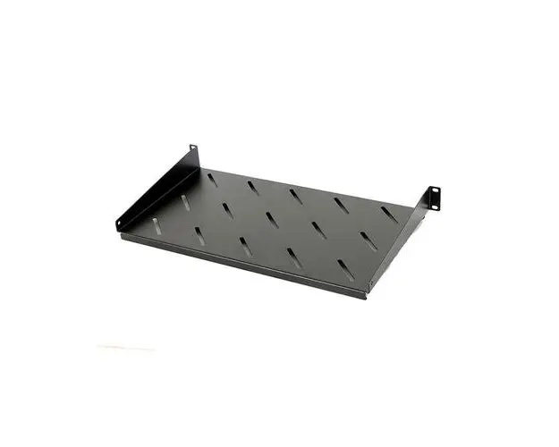 Raft fix 19inch DATEUP RAL 9005, 1U, 300mm, fixare fata in 2 puncte, sarcina 30kg