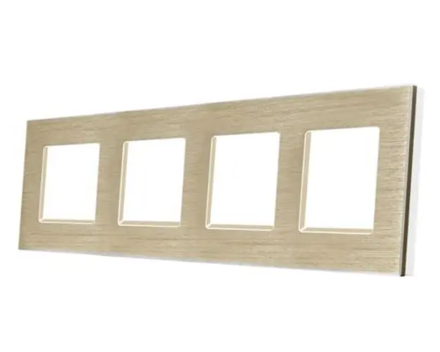 Rama Cvadrupla din Aluminiu LUXION (Auriu)