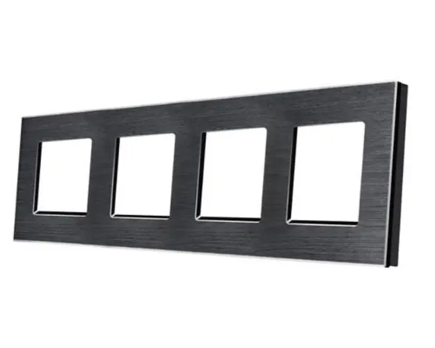 Rama Cvadrupla din Aluminiu LUXION (Negru)