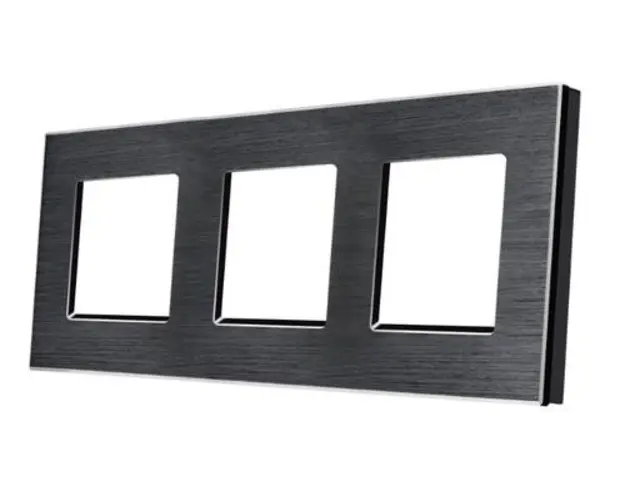 Rama Tripla din Aluminiu LUXION (Negru)