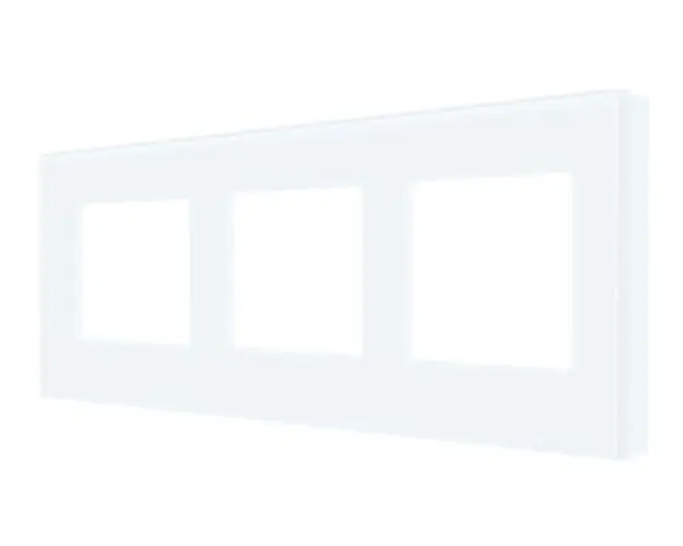 Rama Tripla LUXION Din Sticla (Alb)