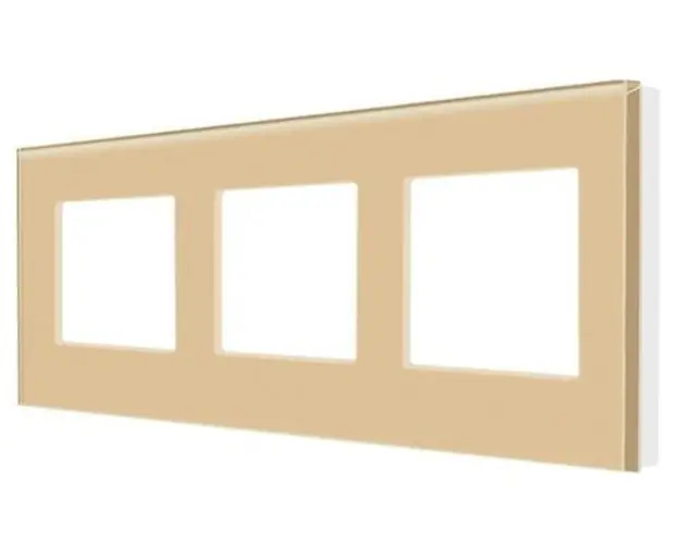 Rama Tripla LUXION Din Sticla (Auriu)