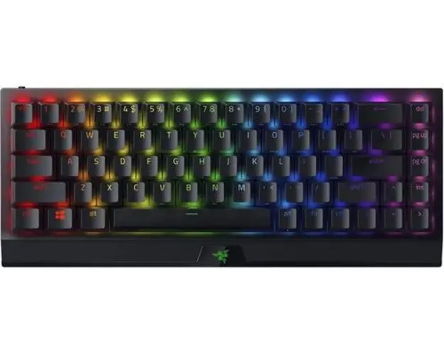 Tastatura Gaming Mecanica Razer BlackWidow V3 Mini HyperSpeed, Switchuri Razer Green, RGB LED, Wireless HyperSpeed, format 65%, Layout US (Negru)