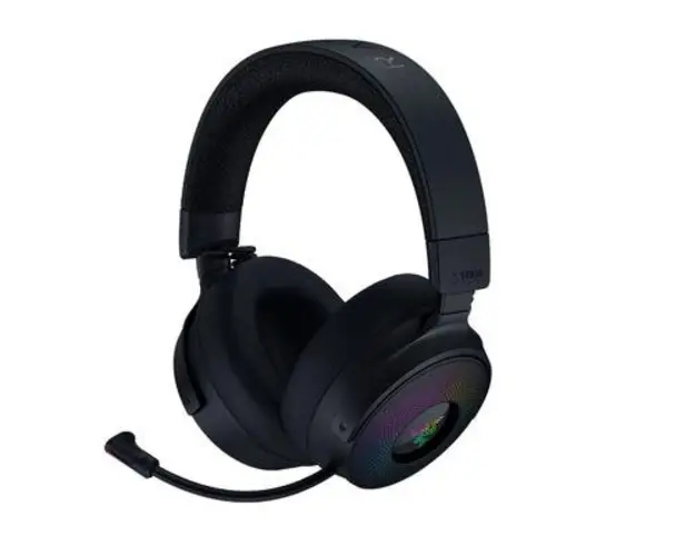 Casti Gaming Razer Kraken V4 Pro Wireless, Bluetooth, THX Spatial Audio, Chroma RGB, Microfon retractabil HyperClear, OLED Control Hub (Negru)