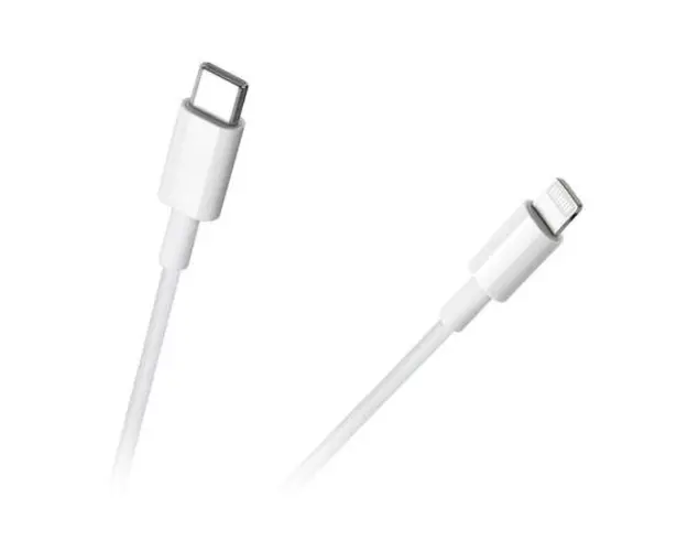 Cablu de date REBEL RB-6009-100-W, USB TIP C - LIGHTNING, 100cm 