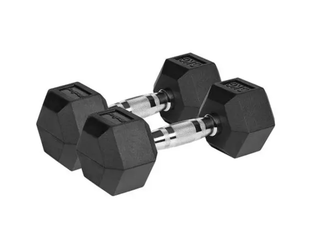 Gantere REBEL ACTIV RBA-2325-06, Fonta cauciucata, 2 x 6kg