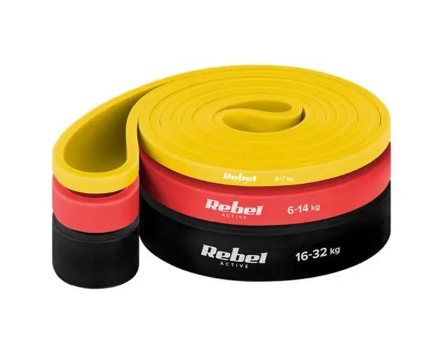 Set 3 benzi elastice REBEL ACTIVE POWER BAND, latex, 4-32KG 