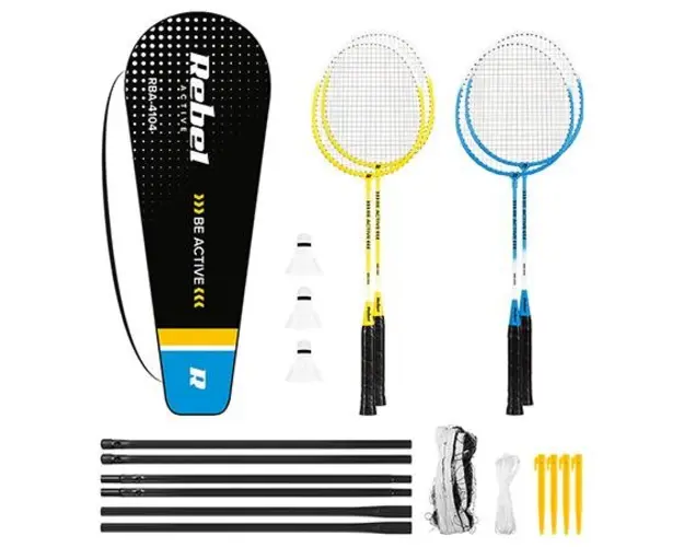 Set badminton cu fileu REBEL ACTIVE RBA-4104