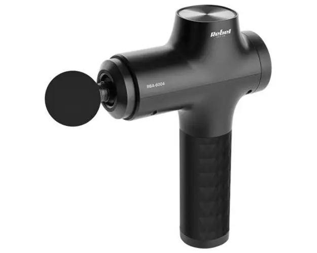 Aparat de masaj REBEL ACTIVE RBA-6004, 60 W, 6 setari de viteza, autonomie 4 ore (Negru)