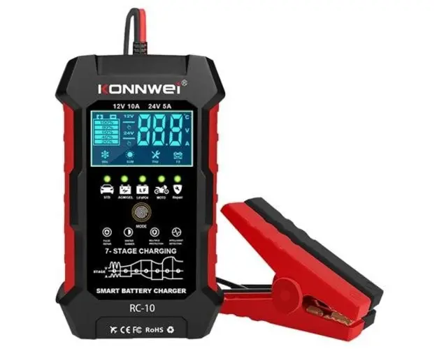 Redresor auto KONNWEI RC-10, 10Amp, 12/24V 