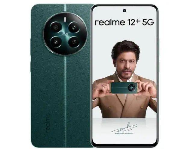 Telefon Mobil Realme 12+, Procesor Mediatek Dimensity 7050 Octa-Core, AMOLED 6.67inch, 12GB RAM, 512GB Flash, Camera Tripla 50 + 8 + 2 MP, Wi-Fi, 5G, Dual SIM, Android (Verde)
