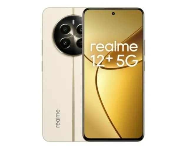 Telefon Mobil Realme 12+, Procesor Mediatek Dimensity 7050 Octa-Core, AMOLED 6.67inch, 12GB RAM, 512GB Flash, Camera Tripla 50 + 8 + 2 MP, Wi-Fi, 5G, Dual SIM, Android (Bej)