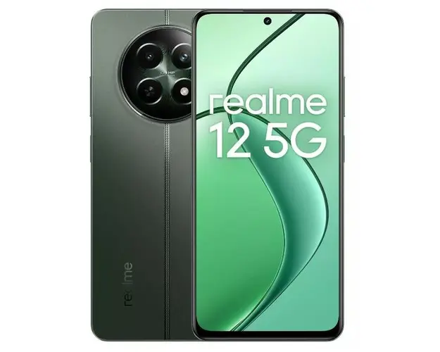 Telefon Mobil Realme 12, Procesor Mediatek Dimensity 6100+ Octa-Core, IPS LCD 6.72inch, 8GB RAM, 256GB Flash, Camera Duala 108 + 2 MP, Wi-Fi, 5G, Dual SIM, Android (Verde)