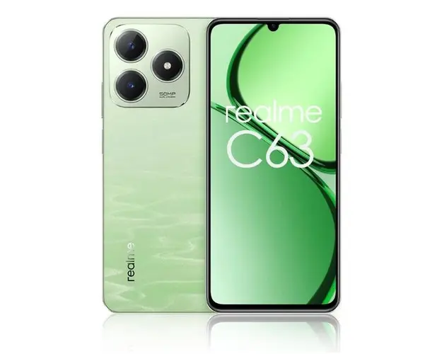 Telefon Mobil Realme C63, Procesor Unisoc Tiger T612, Ecran IPS LCD 6.75inch, 8GB RAM, 256GB Flash, Camera 50MP, Wi-Fi, 4G, Dual Sim, Android (Verde)