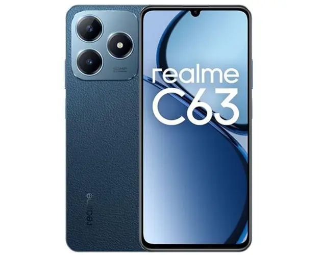 Telefon Mobil Realme C63, Procesor Unisoc Tiger T612, Ecran IPS LCD 6.75inch, 8GB RAM, 256GB Flash, Camera 50MP, Wi-Fi, 4G, Dual Sim, Android (Albastru)