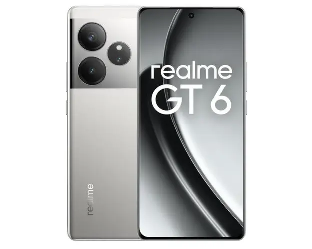 Telefon Mobil Realme GT 6, Procesor Qualcomm SM8635 Snapdragon 8s Gen 3, LTPO AMOLED Capacitive touchscreen 6.78inch, 12GB RAM, 256GB Flash, Camera Tripla 50+50+8MP, Wi-Fi, 5G, Dual SIM, Android (Argintiu)