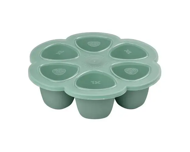 Recipient ermetic silicon multiportii 6x150 ml Beaba Sage Green